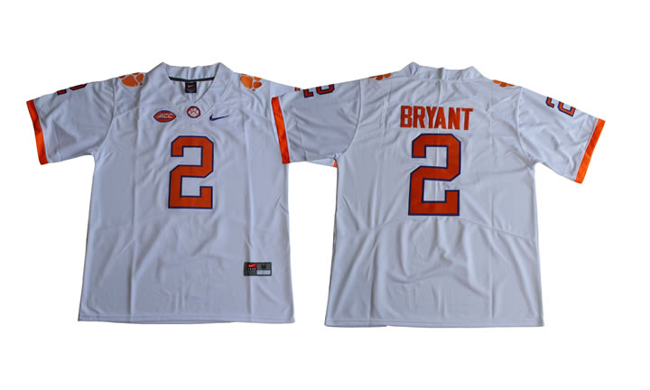 Clemson Tigers #2 Kelly Bryant White College Football Jersey